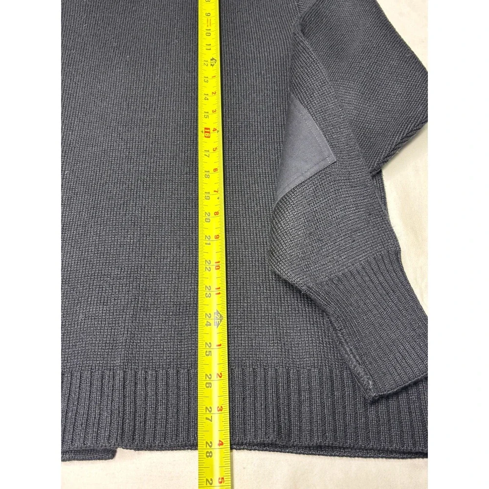 Military Equipment Corporation of America Black Wool Blend V‎ Neck Cardigan 44R